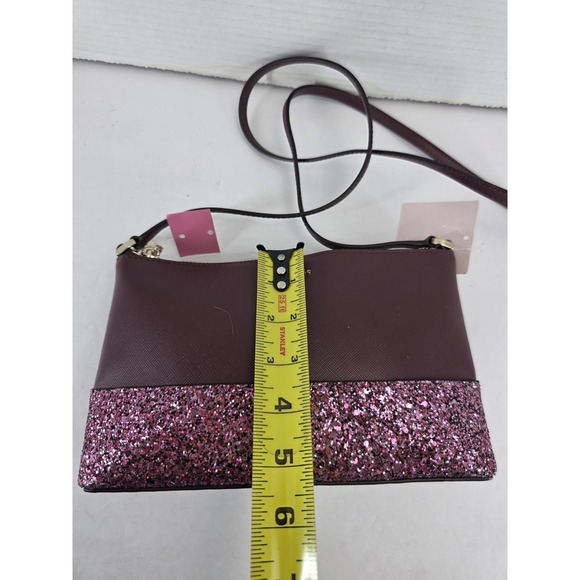 Kate Spade Flash Glitter Crossbody Bag Cherrywood NWT K8711 - Picture 9 of 9